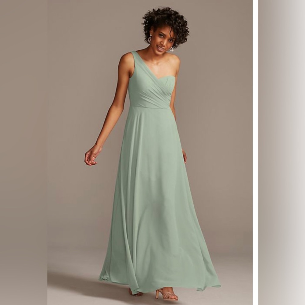 Dusty Sage David’s Bridal Bridesmaid Dress